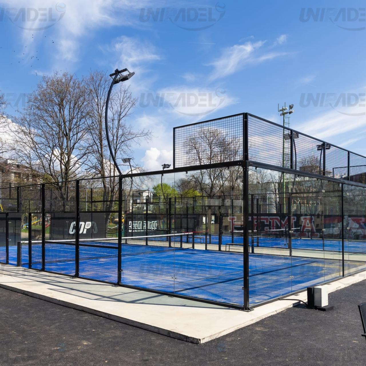 Installed panoramic Padel court